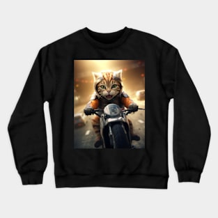 Kitty Moto Race Crewneck Sweatshirt